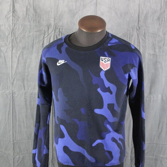 Team USA Soccer Sweater - Blue and Black Camouflage Pattern - Men's Small - Picture 3 of 7